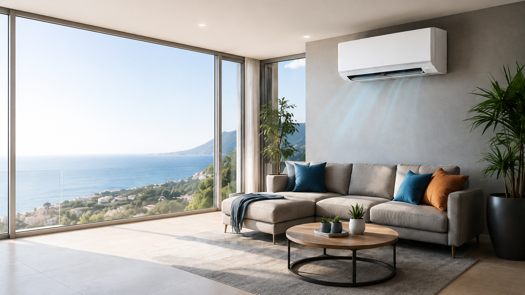 Climatisation dans un intérieur moderne à Nice