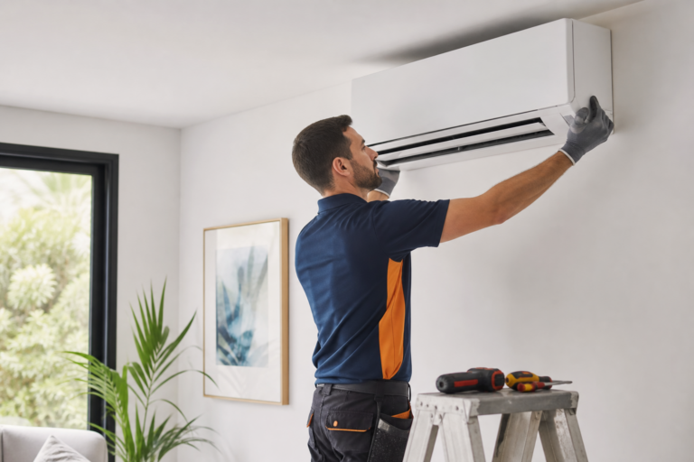 Installation professionnelle d’une climatisation murale